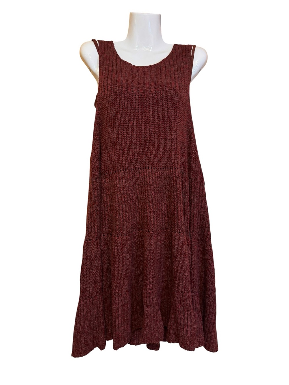 Free People Bittersweet Combo Sleeveless Knit Sweater Dress Size Large NWT